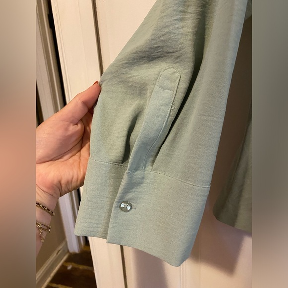 Calvin Klein - seafoam blouse - Picture 2 of 5